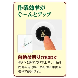 ジヤノメ 電動ミシン ホワイト 780DX-イメージ3