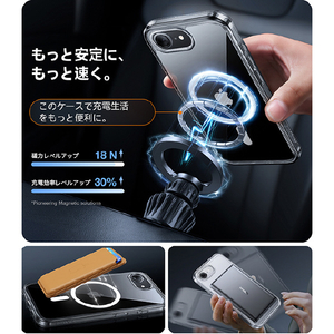 ＴＯＲＲＡＳ iPhone１７Ｅ／１６Ｅ用 複合素材ＰＣ＋ＴＰＵ＋ＰＭＭＡケース ＴＯＲＲＡＳ ＧＵＡＲＤＩＡＮ－ＭＡＧ クリア X00RP43F012-イメージ6