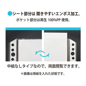 プラス 差替リフィル 1ポケット A4 2・4・30穴 100枚 透明 R-PP FCS2107-87200/RE-441RW--イメージ6