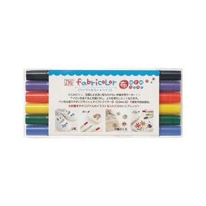 呉竹 ZIG fabricolorツイン 6色セット TC-4000A/6V-イメージ1