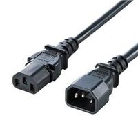 サンワサプライ 電源コード 12A 250V(5m) ブラック APW12-C14C13250-50