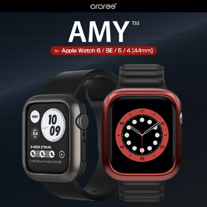 araree Apple Watch 44mm用デュアルレイヤーケース AMY ガンメタル AR20804AW-イメージ4
