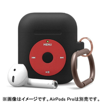 elago AW6 HANG CASE カラビナ付き CASE for AirPods /AirPods 2nd Charging / AirPods 2nd Wireless ブラック EL_APACSSC6H_BK
