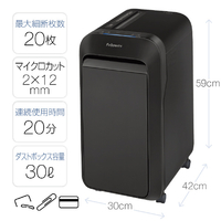 FELLOWES LX221BLACK プロフェッショナルシュレッダー ブラック
