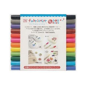 呉竹 ZIG fabricolorツイン 12色セット TC-4000A/12V-イメージ1