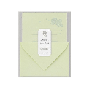 デザインフィル レターセット 花色和紙 緑A FC594SU-86931006-イメージ1