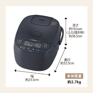象印 マイコン炊飯ジャー(3．0合炊き) 極め炊き ソフトブラック NL-BF05-BZ-イメージ8