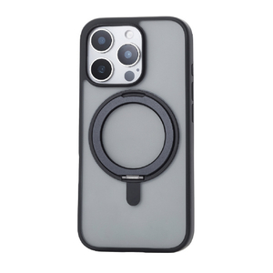 エレコム iPhone 16 Pro用ハイブリッドケース MAGKEEP スタンド ブラック PM-A24CMAGSTBK-イメージ2