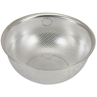 リバティーコーポレーション ステンレス製 パンチングザル 18cm 足付 FCE340W-LD-387