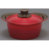 アイリスオーヤマ 無加水鍋 20cm レッド FC27490-MKSS-P20