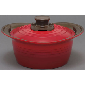 アイリスオーヤマ 無加水鍋 20cm レッド FC27490-MKSS-P20-イメージ1