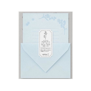デザインフィル レターセット 花色和紙 青A FC595SU-86932006-イメージ1