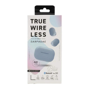 クオリティトラストジャパン TrueWireless コンパクト防水ステレオイヤフォンマイク ブルー QB-082CBL クオリティトラストジャパン TrueWireless コンパクト防水ステレオイヤフォンマイク ブルー QB-082CBL