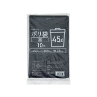 Forestway ゴミ袋 黒 45L 10枚 FC872NS-FRW200601
