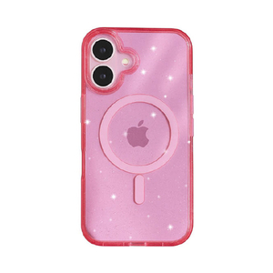 COCO　CASE iPhone 17用スパンコールクリアケース ピンク 1846-17-PINK-イメージ1