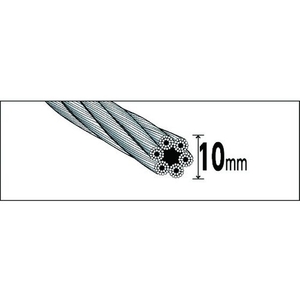 トラスコ中山 TRUSCO ワイヤーロープスリング Aタイプ アルミロック 10mm×1m FC832GN-8191671-イメージ2