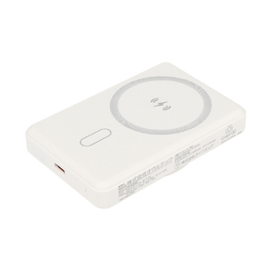 オウルテック ワイヤレスモバイルバッテリー 5000mAh 準個体 ホワイト OWL-LPB5025MG-WH-イメージ1