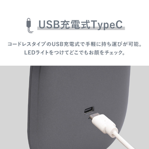 オルゴ LEDコンパクトミラー VENUSiS グレー VML-4000-3X(H)-イメージ5