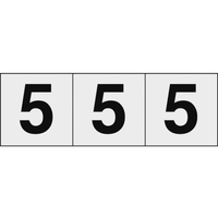 トラスコ中山 TRUSCO 数字ステッカー 50×50 「5」 透明地／黒文字 3枚入 3枚粘着シール5050黒文字 数字｢5｣ 透明 FC620GC-4389018