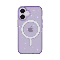 COCO　CASE iPhone 17用スパンコールクリアケース パープル 1846-17-PURPLE