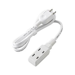 エレコム モバイル電源タップ(3個口・1.0m) ホワイト T-M310WH エレコム モバイル電源タップ(3個口・1.0m) ホワイト T-M310WH