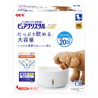 GEX ピュアクリスタル ウェル(1．5L)犬用 ホワイト ﾋﾟﾕｱｸﾘｽﾀﾙｳｴﾙ1.5Lｲﾇﾖｳﾎﾜｲﾄ