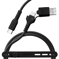 ラスタバナナ USB変換付 Type-C to Type-Cケーブル 2．0m チャコールグレー R20CACCA3A01CGRY