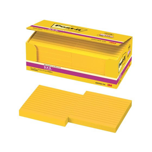 3M ポスト・イット ラインノート 強粘着 エコノパック 75×75mm ビビットイエロー 10冊 FCB6568-6301SS-YN-イメージ2