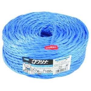 ユタカメイク 荷造り紐 PSロープ 6φ×100M 青 FC049GF-7540825-イメージ1