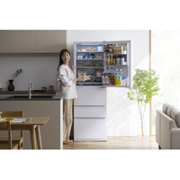 アイリスオーヤマ IRSN-37A-W 【右開き】371L 4ドア冷蔵庫 ホワイト