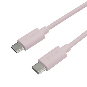 イツワ商事 USB Type-C to C 充電通信ケーブル(1m) ピンク MTCD2302PK-イメージ2