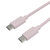 イツワ商事 USB Type-C to C 充電通信ケーブル(1m) ピンク MTCD2302PK-イメージ2