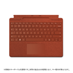 マイクロソフト Surface Pro Signature キーボード ポピー レッド 8XA-00039-イメージ1