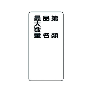 ユニット 危険物標識 第類・品名・最大数量 縦型 FC887GM-3715957-イメージ1