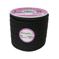 ユタカメイク ロープ PEカラーロープボビン巻 5mm×30m ブラック FC091FX-7541503