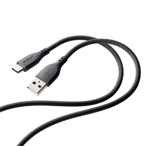 エレコム USBケーブル(1．0m) USB A to USB C シリコン素材 RoHS 簡易パッケージ グレー MPA-ACSS10GY-イメージ2