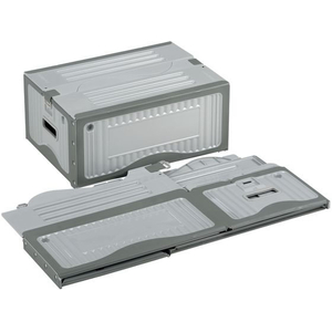 岐阜プラスチック工業 リス 折りたたみボックス 持ち手穴有灰25L FC836LJ-3654900-イメージ1