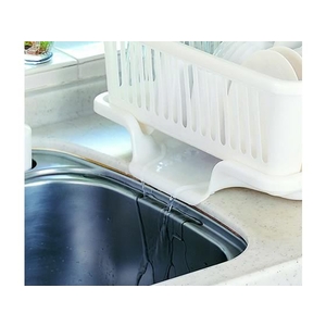 サンコープラスチック 皿立て水切りかご流 タテ型 パールホワイト F730822-NO.1-イメージ2