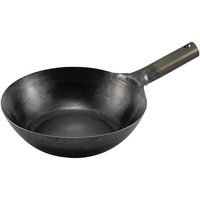 山田工業所 山田/鉄中華片手鍋 33cm 底平型 IH 板厚2.3mmサビ止有 FC908LB-1025150