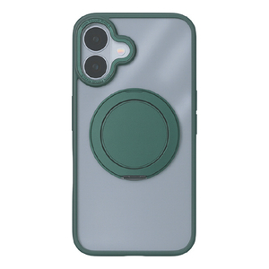 COCO　CASE iPhone 17用360°回転するリング付きマットケース グリーン 1847-17-GREEN-イメージ2