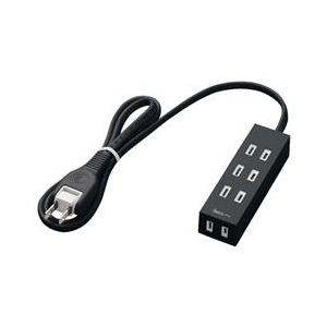 エレコム シャッタータップ(4個口・1．0m) flecc barra ブラック T-NFL01-2410BK-イメージ1