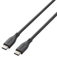 エレコム USB-C to USB-C 充電ケーブル(1．0m) PD対応 最大60W 超急速 シリコン素材 なめらか 柔軟性 高耐久 グレー MPA-CCSS10GY