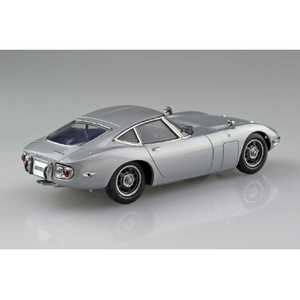 アオシマ 1/32 楽プラ スナップキット No．6-TS トヨタ 2000GT(サンダーシルバーメタリック) Aﾗｸﾌﾟﾗ06TSﾄﾖﾀ2000GTTｼﾙﾊﾞ--イメージ2