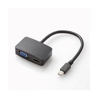 エレコム MiniDisplayPort-HDMI/VGA変換アダプタ ブラック TB-MDPHDVGABK