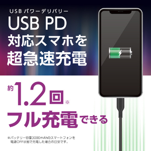 多摩電子工業 PD20W 準固体電池モバイルバッテリー 5000 ブラック TLP156UCK-イメージ3