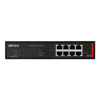 BUFFALO 法人向け Giga対応 POE Layer2 スマートLiteスイッチ 8ポート BS-GSL2008P