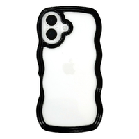 ユニケース iPhone 16用Wavy Case black UNI-CSIP24M-5WCBK