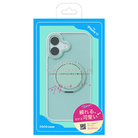 COCO　CASE iPhone 17用360°回転するリング付きマットケース ライムグリーン 1847-17-LIMEGREEN