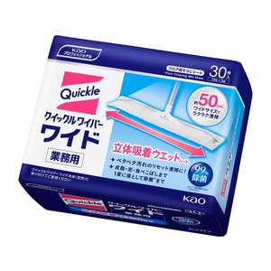 KAO クイックルワイパーワイド 立体吸着ウェットシート 業務用 30枚 F081700-イメージ1