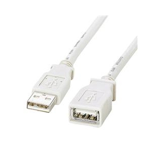 サンワサプライ USB延長ケーブル(2m) KB-USB-E2K2-イメージ1